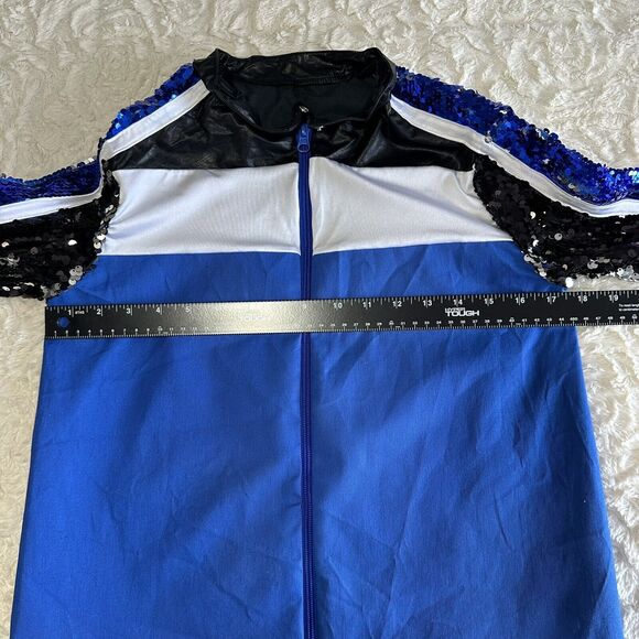 Weissam Child XL 3 Pcs Hip Hop Dance Costume Jacket Pants Bartlett Bra Sequins - Picture 13 of 16